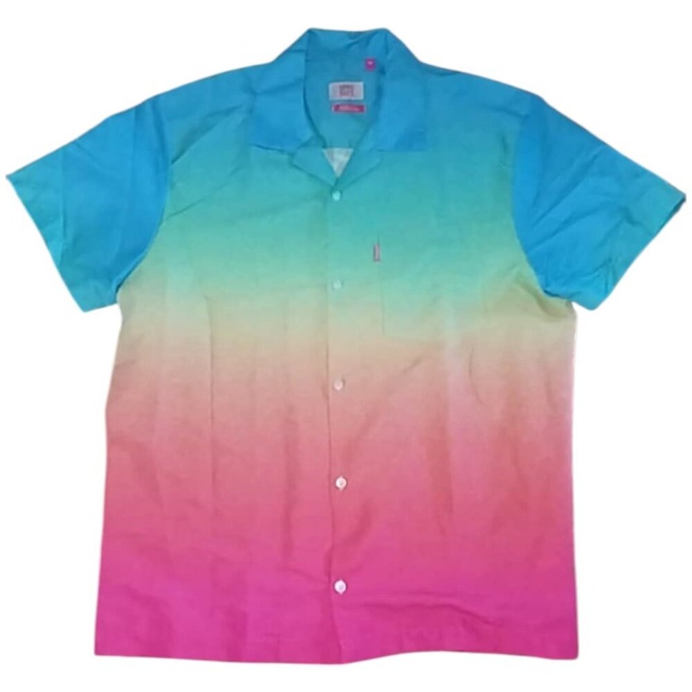 OppoSuits button down shirt relaxed fit sz M Neon Rainbow